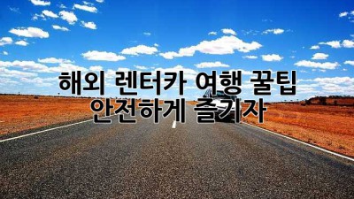 해외 렌터카 여행 꿀팁 🚗💨 안전하게 즐기자!